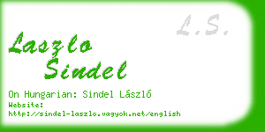 laszlo sindel business card